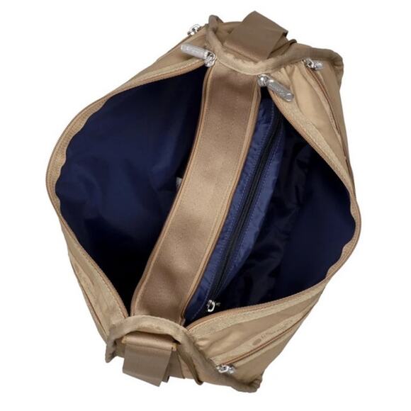 LeSportsac Deluxe Everyday Heritage Best Selling Crossbody Ripstop Gray Bag - Picture 5 of 14